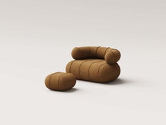 Collectible Contemporary Slinky Armchair - Bronze Velvet