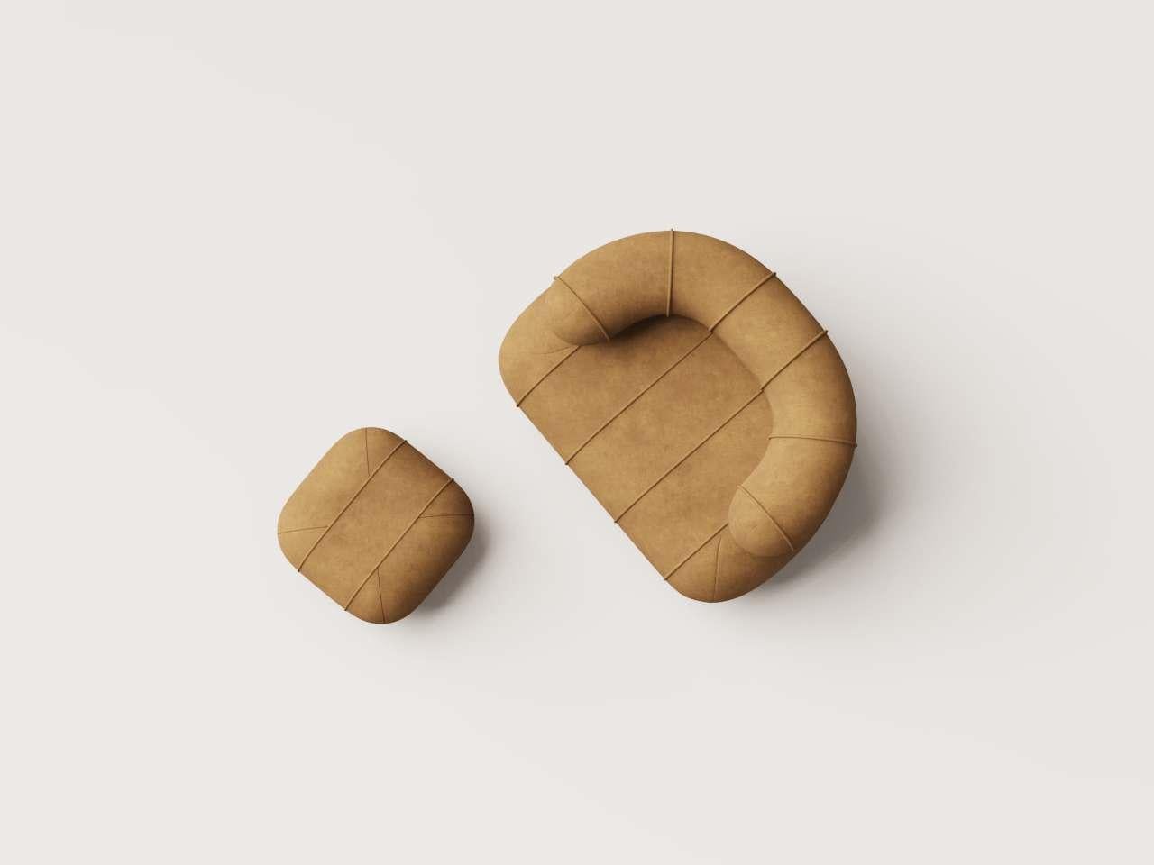 Fait main Collectional Contemporary Slinky Armchair - Bronze Velvet en vente