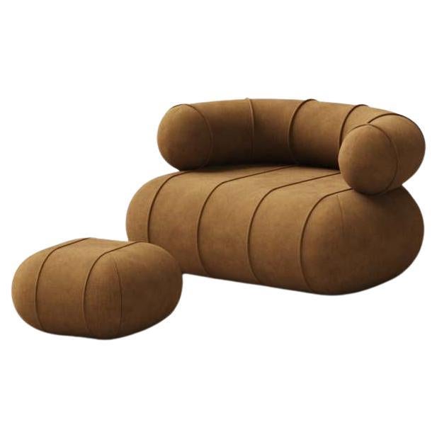 Collectional Contemporary Slinky Armchair - Bronze Velvet