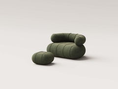 Collectible Contemporary Slinky Armchair - Camouflage Velvet