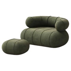 Collectional Contemporary Slinky Armchair - Velours camouflage