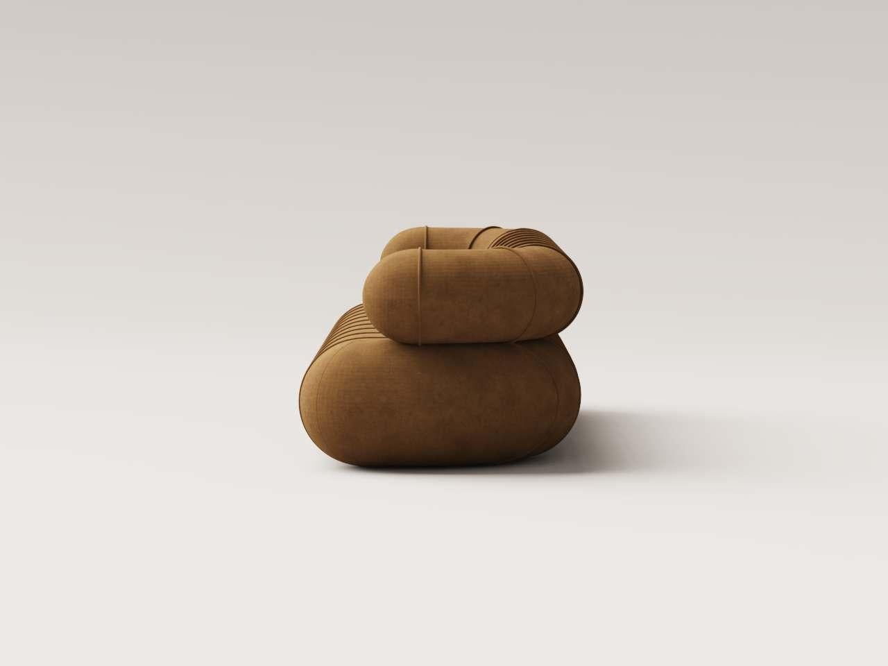 Messicano Slinky lungo da collezione Contemporary - Velluto color bronzo in vendita