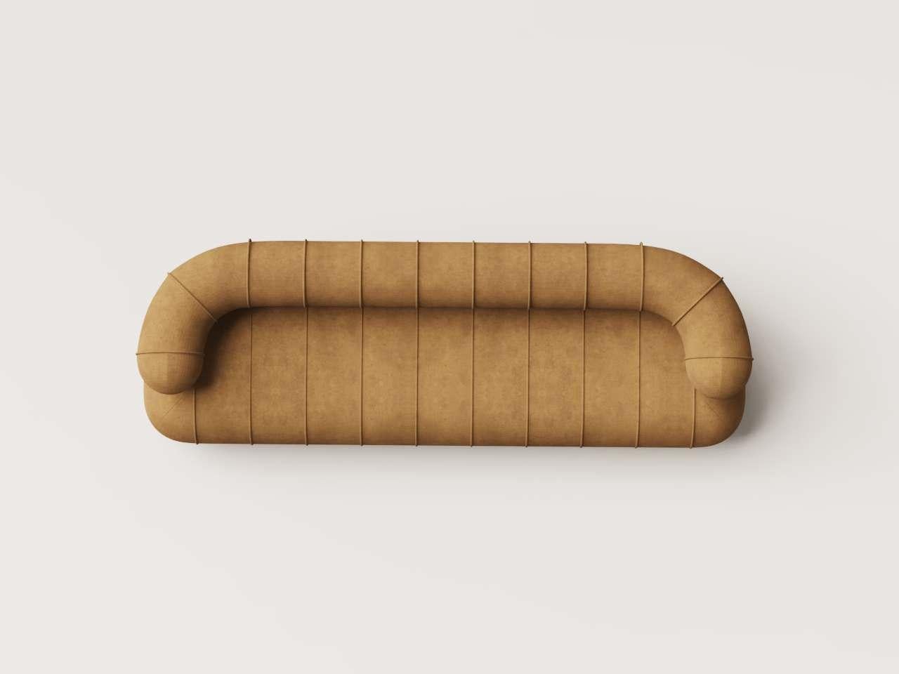 Fatto a mano Slinky lungo da collezione Contemporary - Velluto color bronzo in vendita