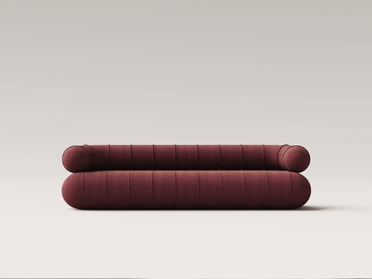 Moderno Slinky lungo contemporaneo da collezione - Velluto bordeaux in vendita