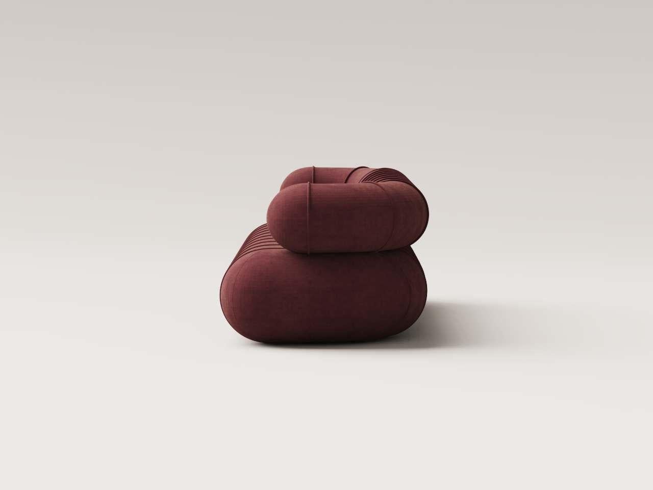 Messicano Slinky lungo contemporaneo da collezione - Velluto bordeaux in vendita