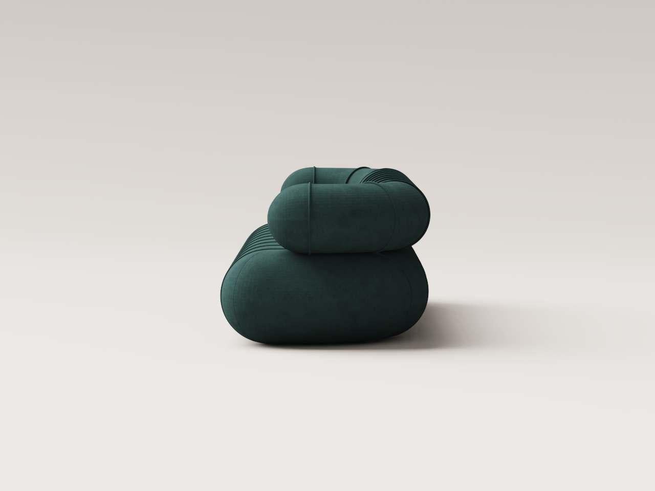 Messicano Slinky lungo da collezione Contemporary - Velluto color petrolio in vendita