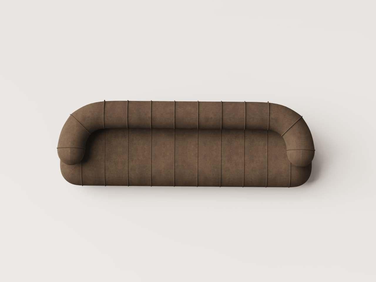 Fatto a mano Collectial Contemporary Slinky Long - Taupe Velvet in vendita