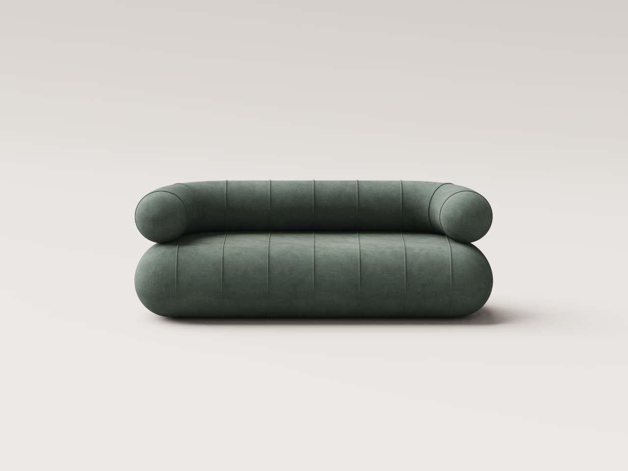 Moderne Collectional Contemporary Slinky Loveseat - Balsam Velvet en vente