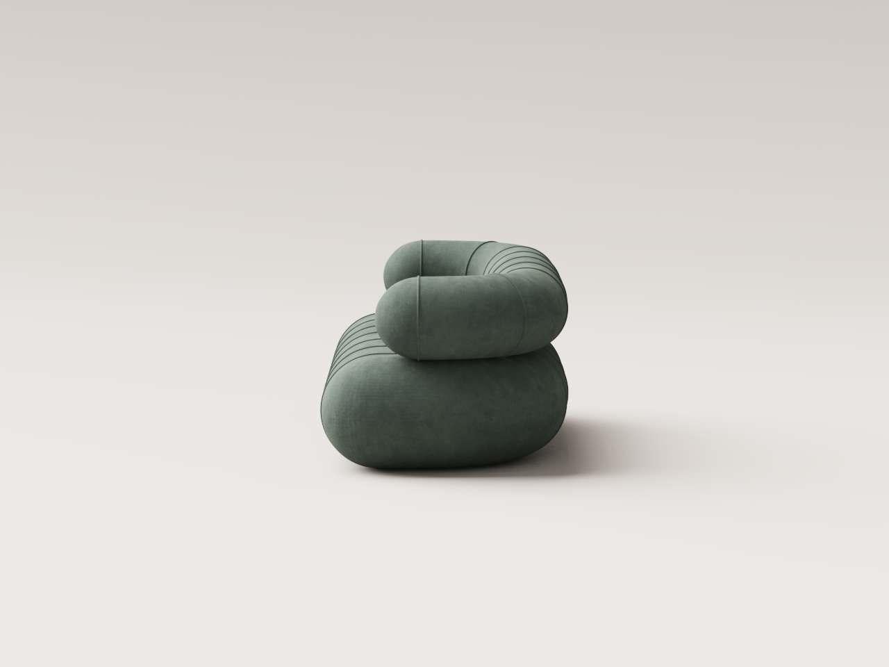 Mexicain Collectional Contemporary Slinky Loveseat - Balsam Velvet en vente
