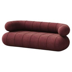 Collectible Contemporary Slinky Loveseat - Burgundy Velvet