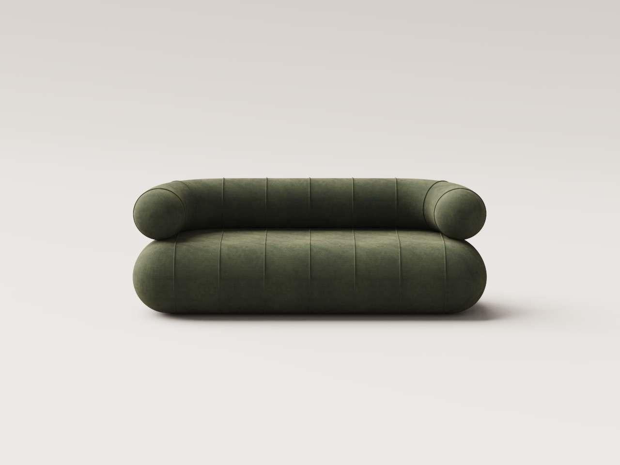 Moderne Collectional Contemporary Slinky Loveseat - velours camouflage en vente
