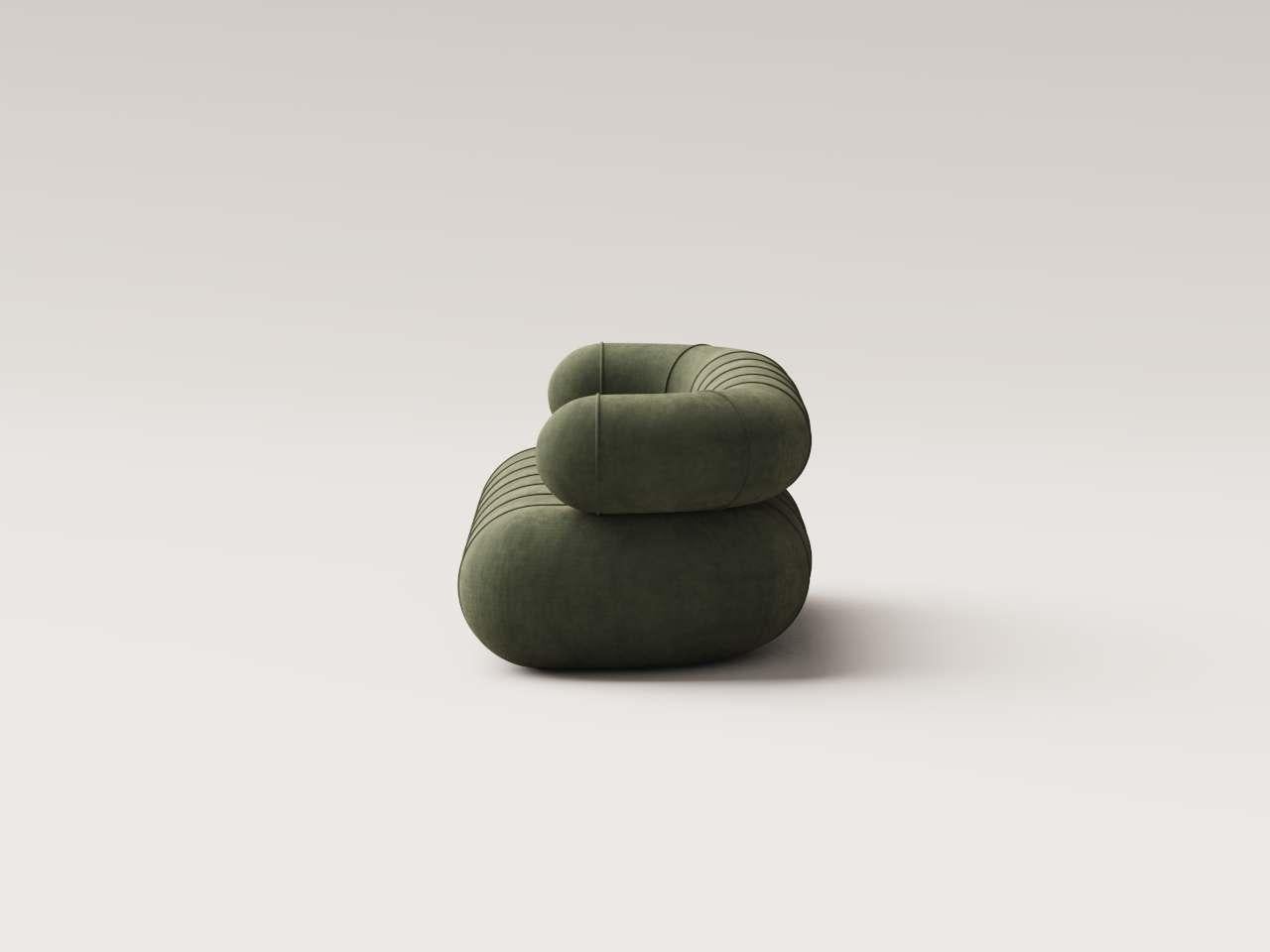 Mexicain Collectional Contemporary Slinky Loveseat - velours camouflage en vente