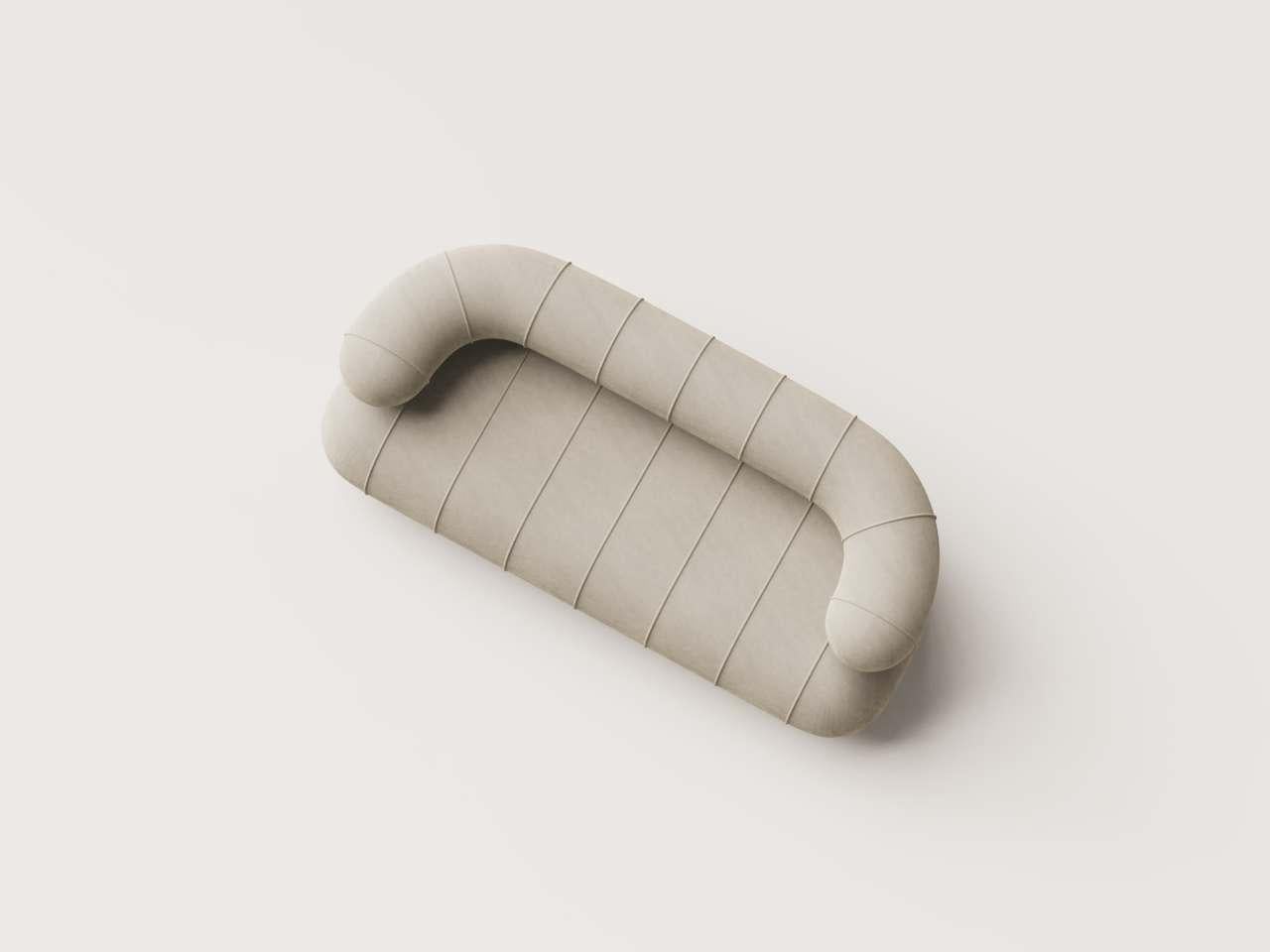 Fatto a mano Lovanie Slinky contemporanee da collezione - Velluto color ciottolo in vendita