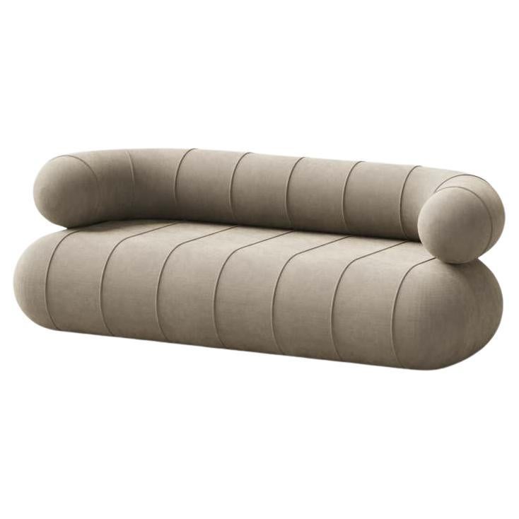 Collectional Contemporary Slinky Loveseat - Pebble Velvet
