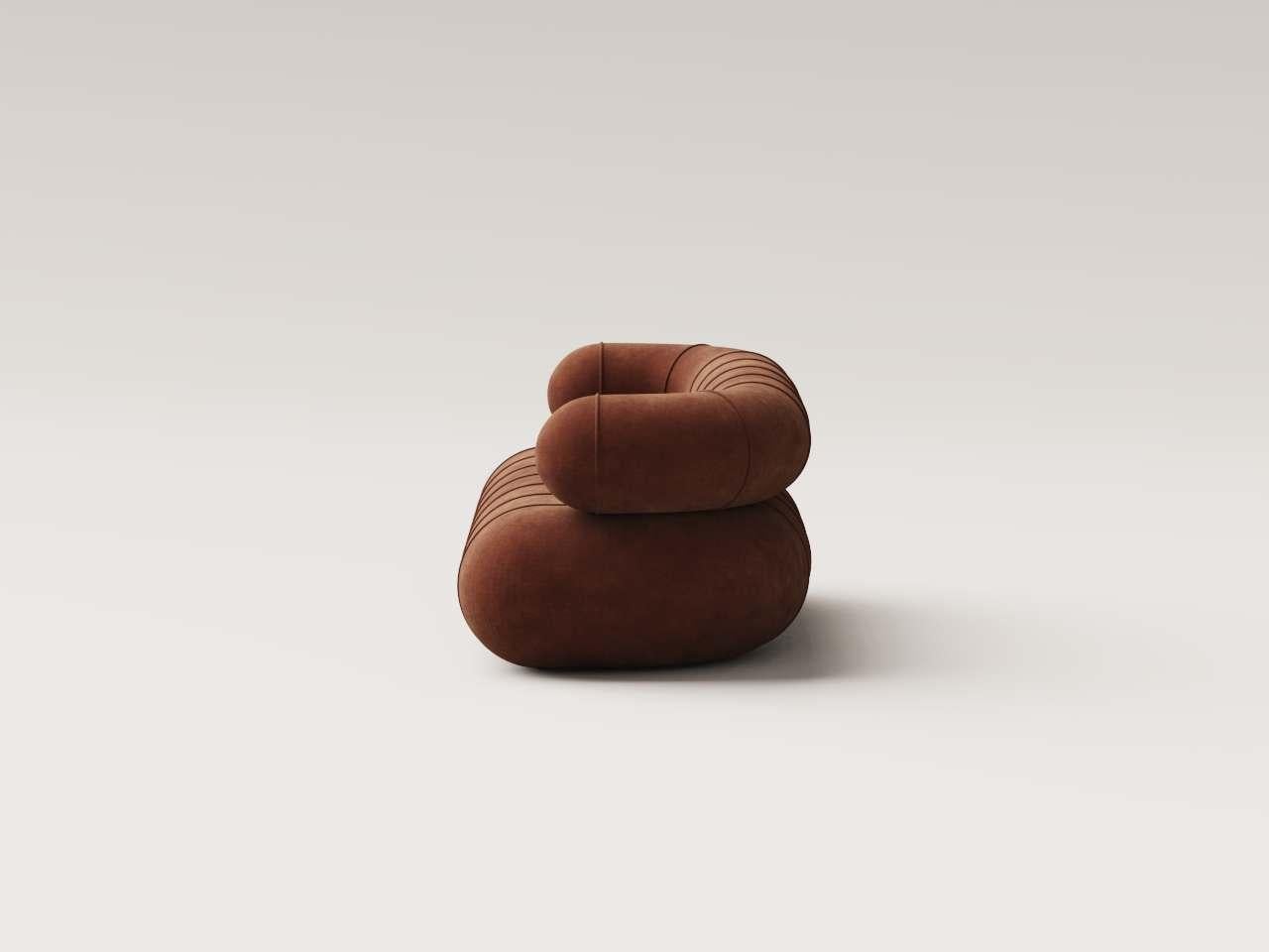 Messicano Lovanie Slinky contemporanee da collezione - Velluto color ruggine in vendita