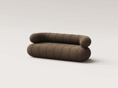 Collectible Contemporary Slinky Loveseat - Taupe Velvet