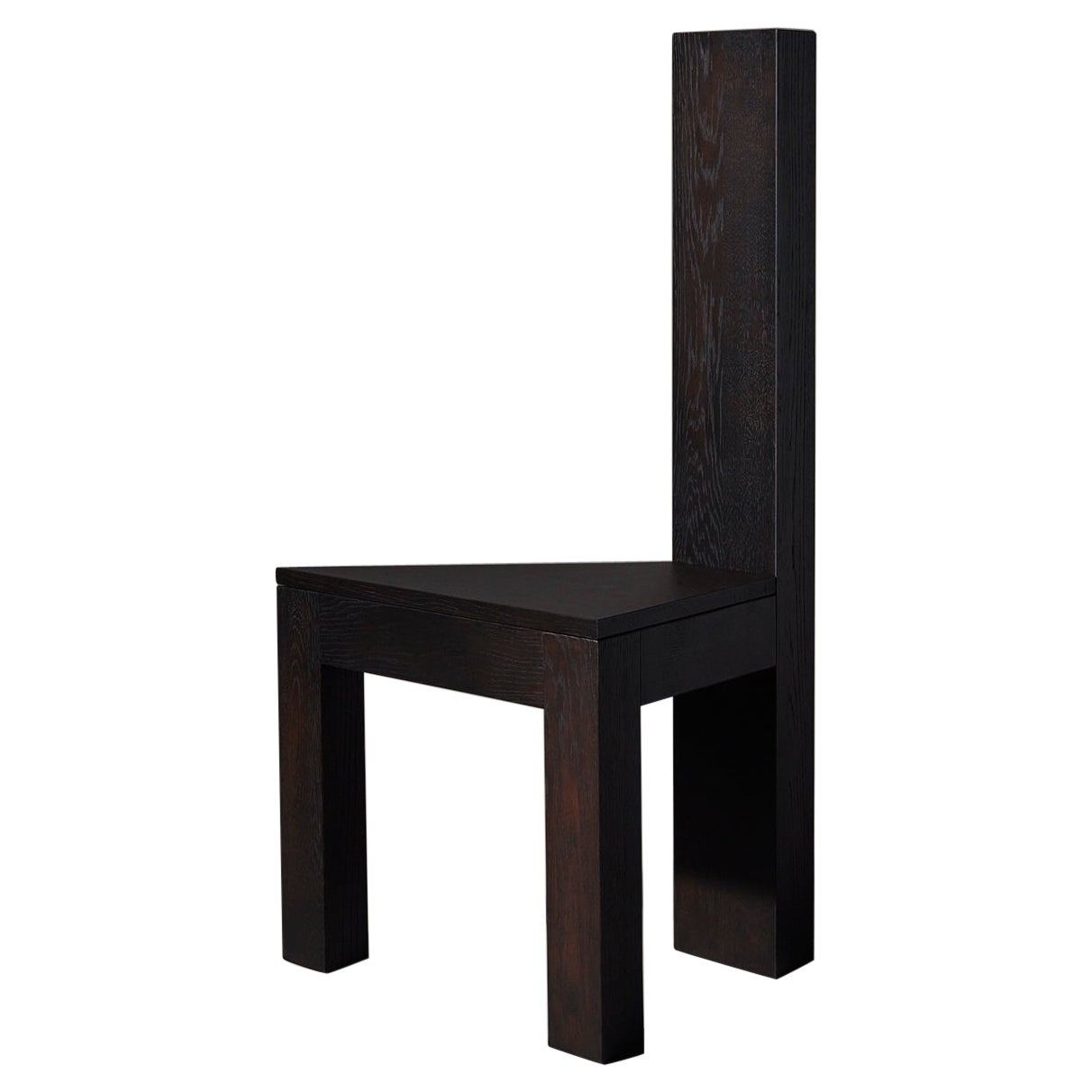 Sedia brutalista da collezione in Oak Oak marrone scuro - Trigon di Mokko