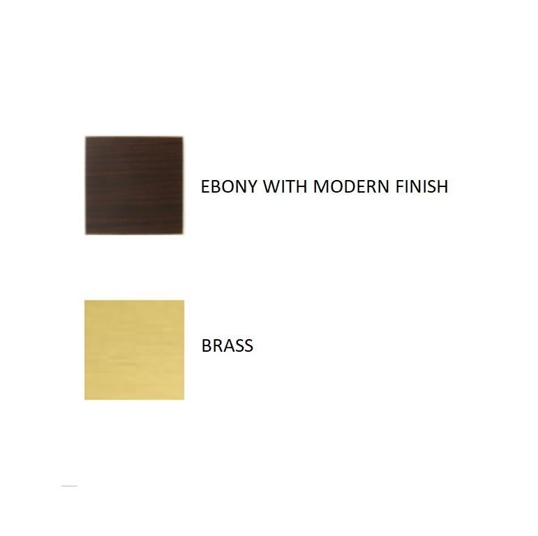 Hand-Crafted Collectible Design Ebony Wood Cabinet with Brass Detailing, Customizable For Sale