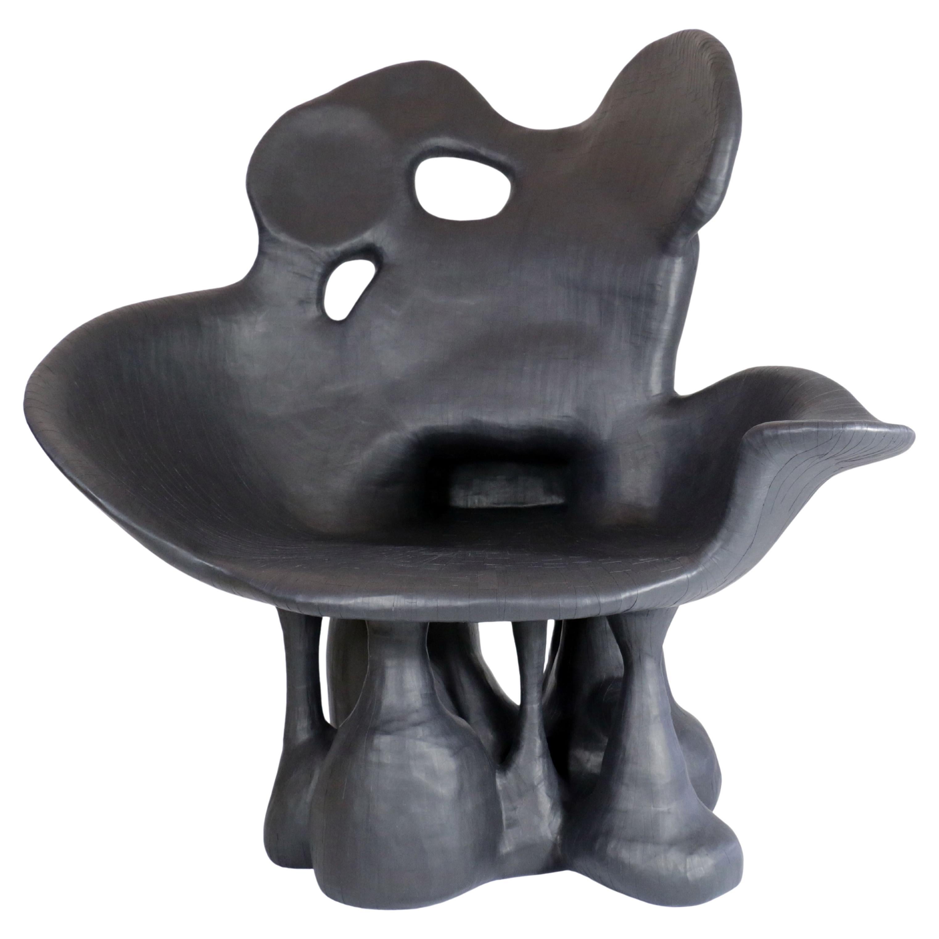 Collectible Design Unique Black Mirror Metamorphosis Chair by Vadim Kibardin