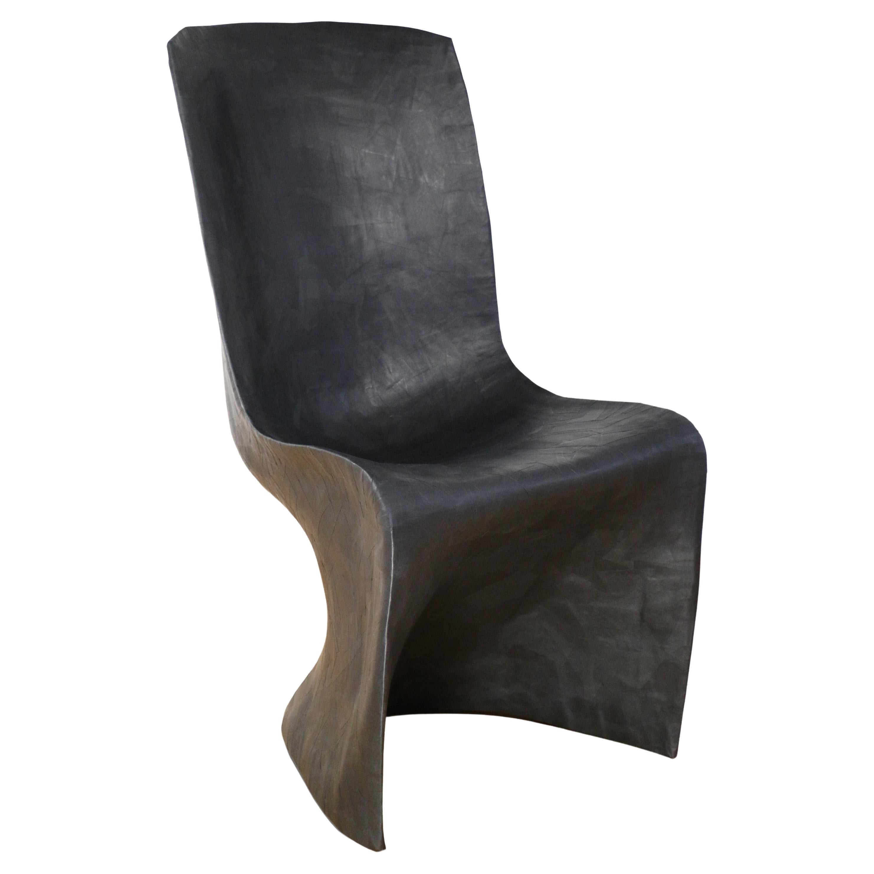 Collectible Design Unique Black Paper Chair Black Lotus by Vadim Kibardin For Sale