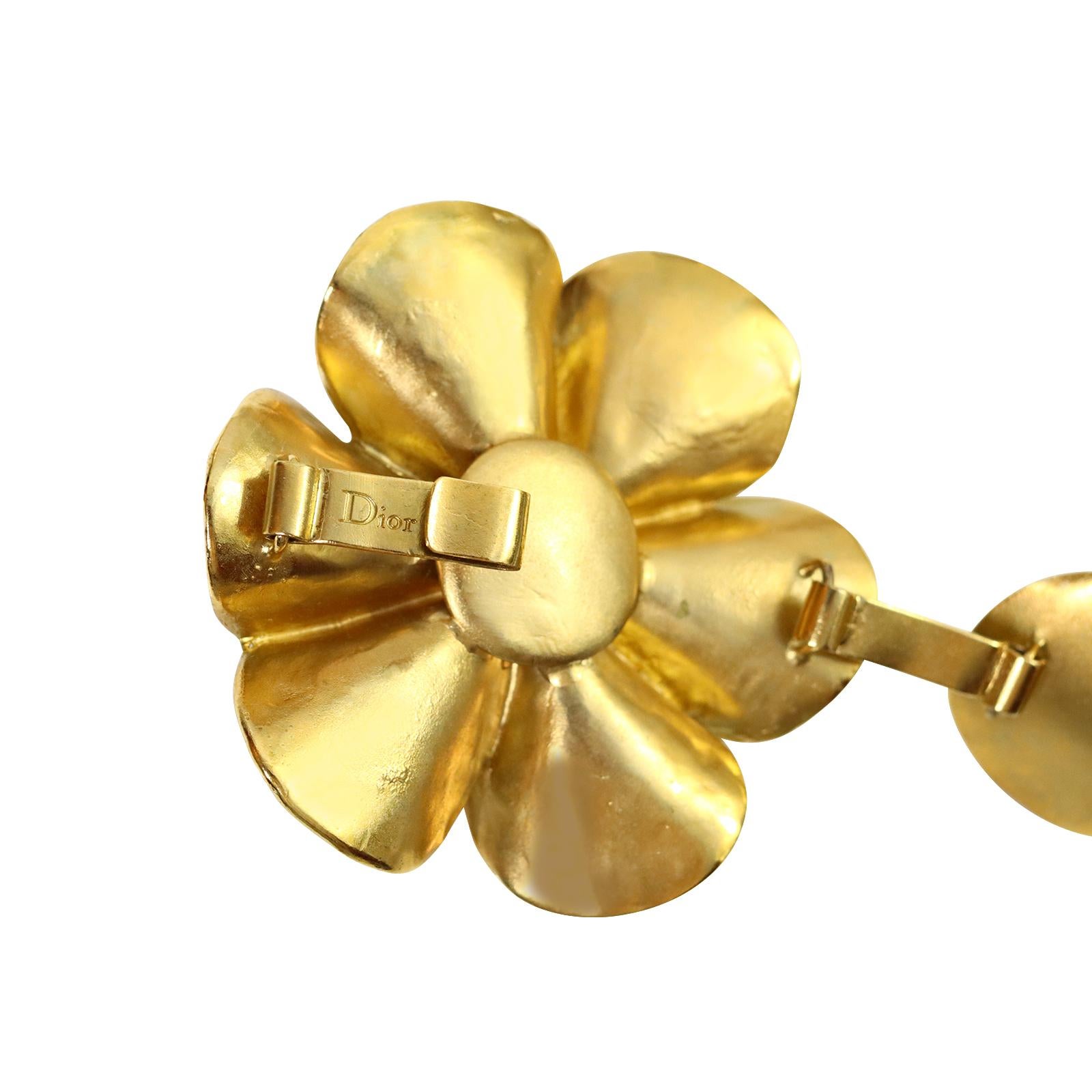  Sammlerstück Dior Vergoldete Blume und Scheiben Halskette oder Gürtel Circa 2000er Jahre im Angebot 6