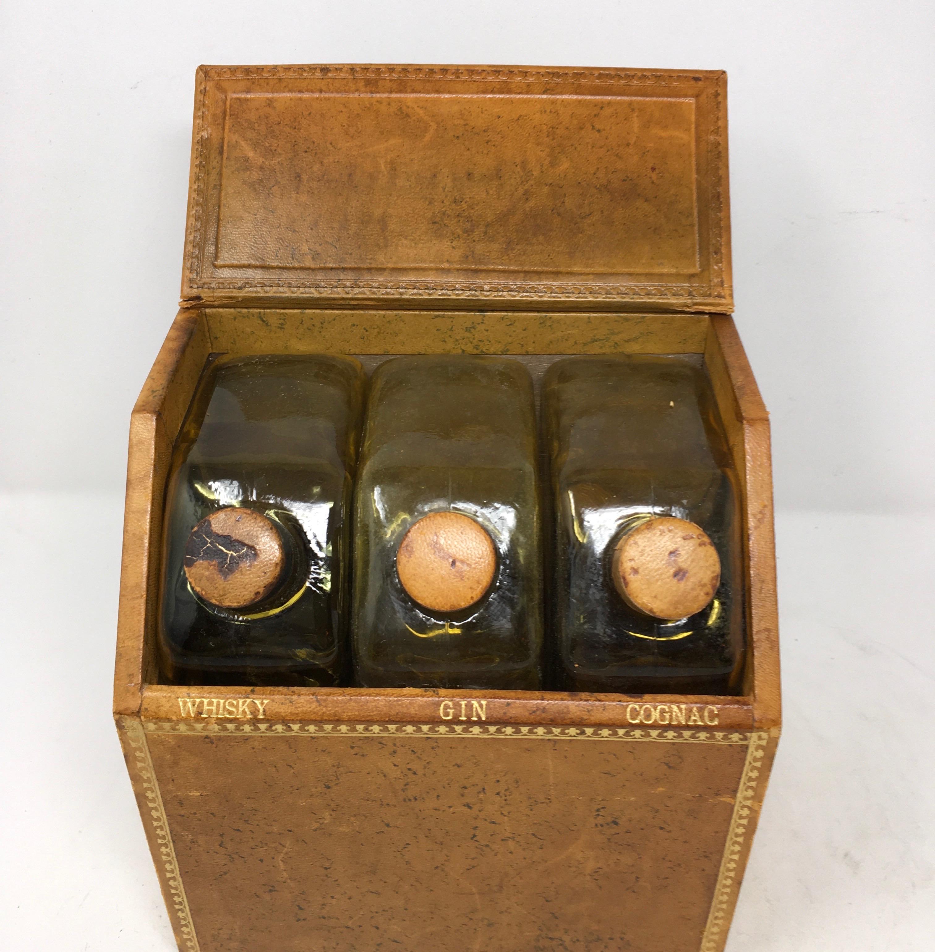20th Century Collectible Faux Book with Three Hidden Flasks