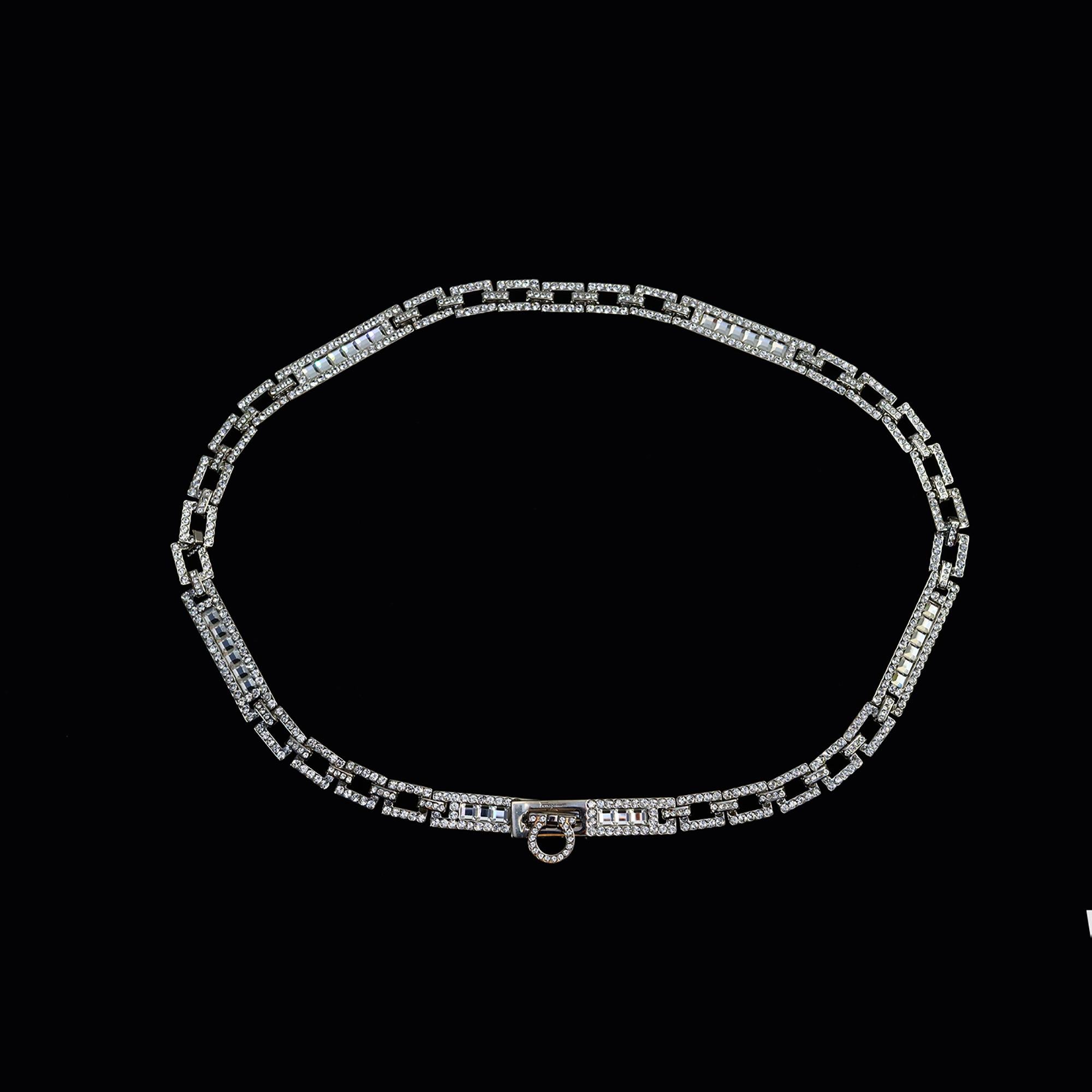 Sammlerstück Ferragamo Diamante Gliedergürtel Circa 2000er Jahre im Angebot 1