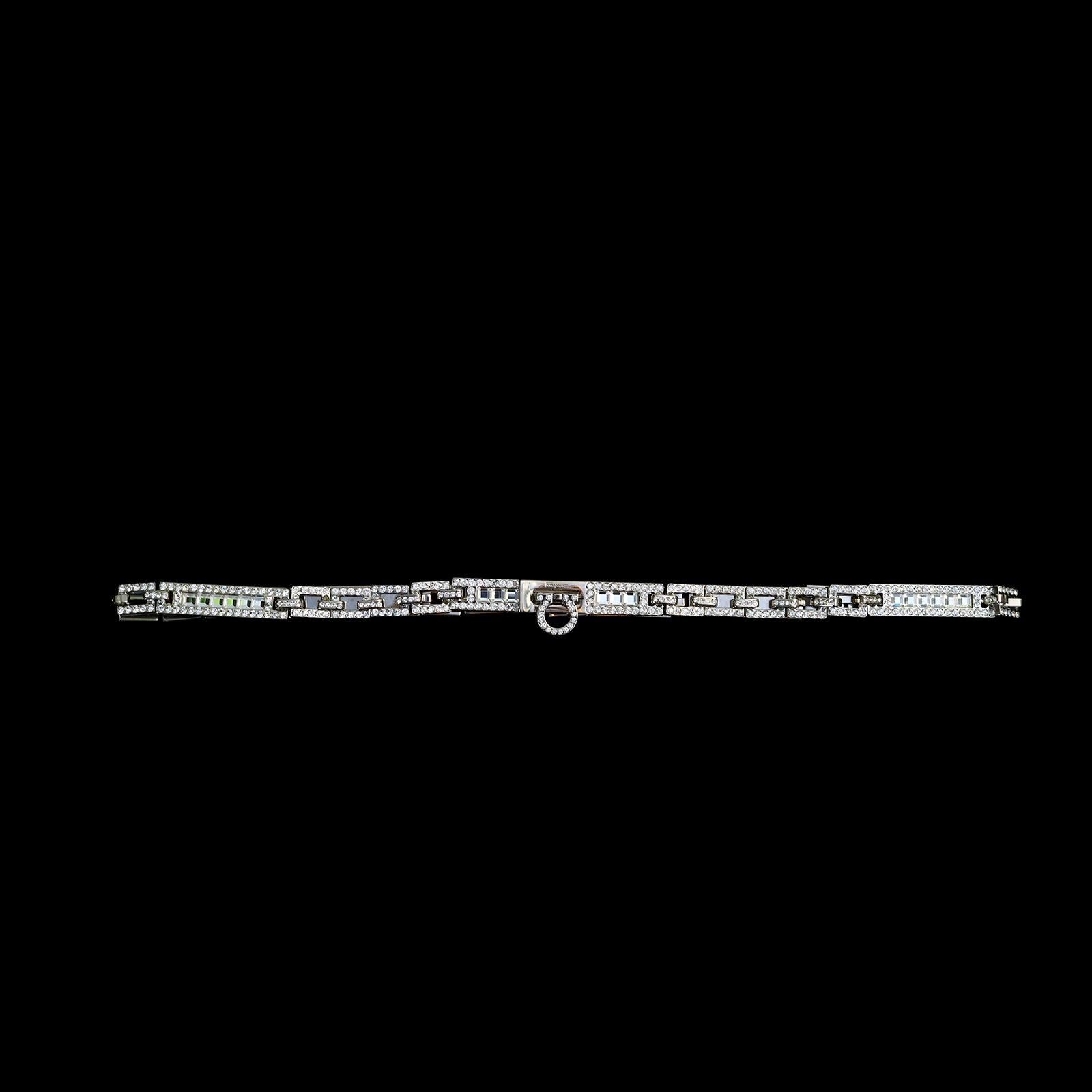Collectible Ferragamo Diamante Link Belt Circa 2000s For Sale 4