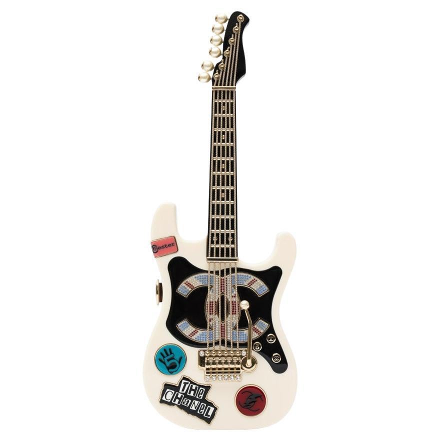 Chanel Collectible Guitar Minaudière Clutch Bag For Sale