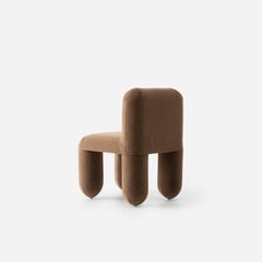 Contemporary Upholstered Dining Chair Hello, brown velvet Alpaca, NOOM