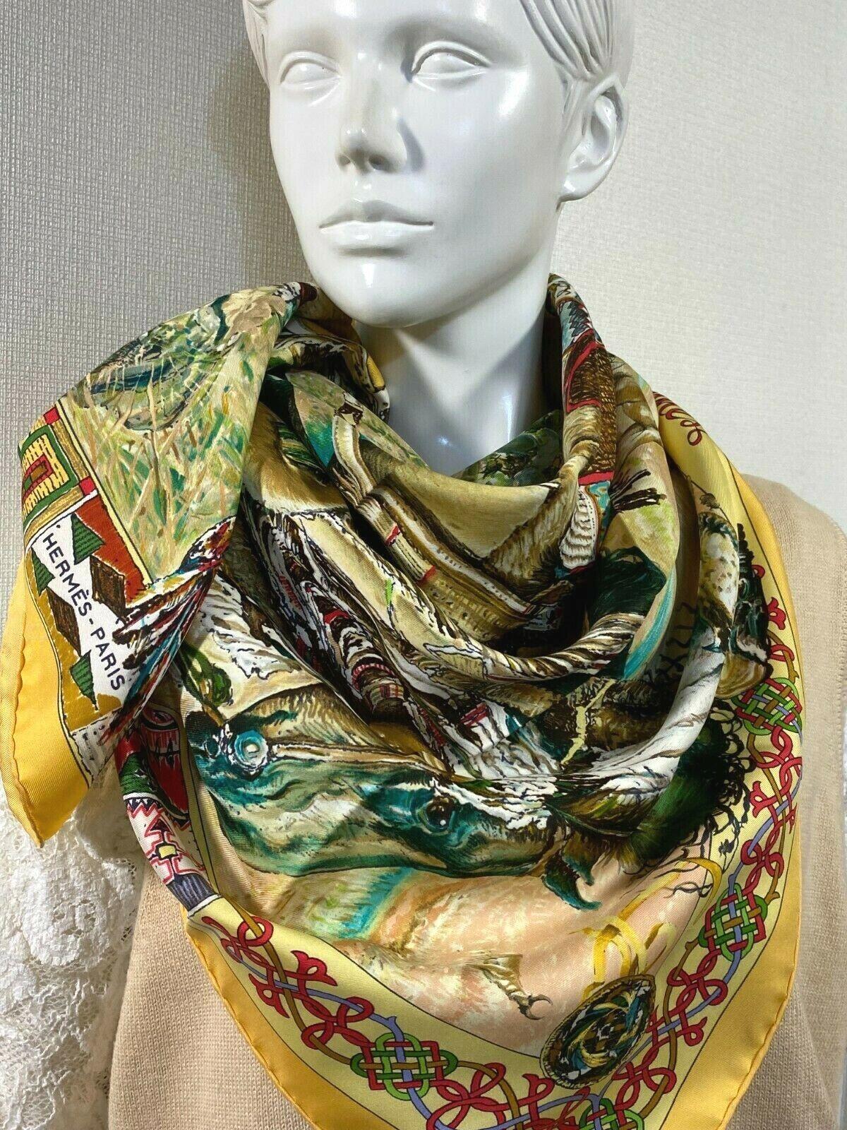 Collectible Hermès Les Cheyennes Silk Scarf by Kermit Oliver 1