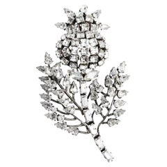 Collectible Jacques Fath Large Crystal Brooch Circa 2007