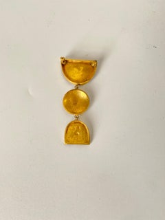 Collectible Jewelry, Bronze Brooch by Line Vautrin, France, circa 1950