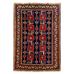 Antiker handgewebter KaraKashli-Teppich aus Wolle, Sammlerstück