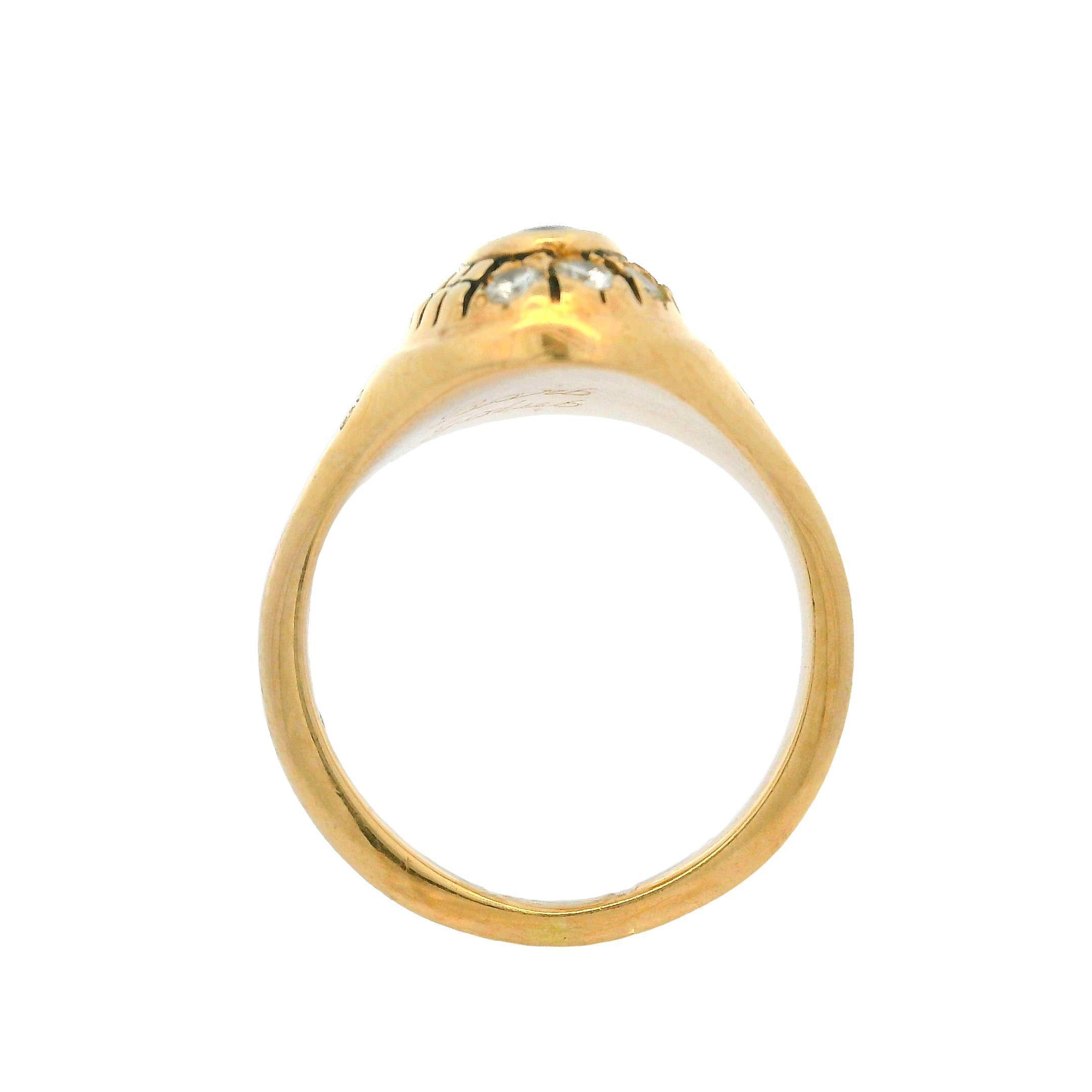 Collectible Kraft Sales Leader 1995 14k Yellow Gold Diamond & Red Stone Ring For Sale 4