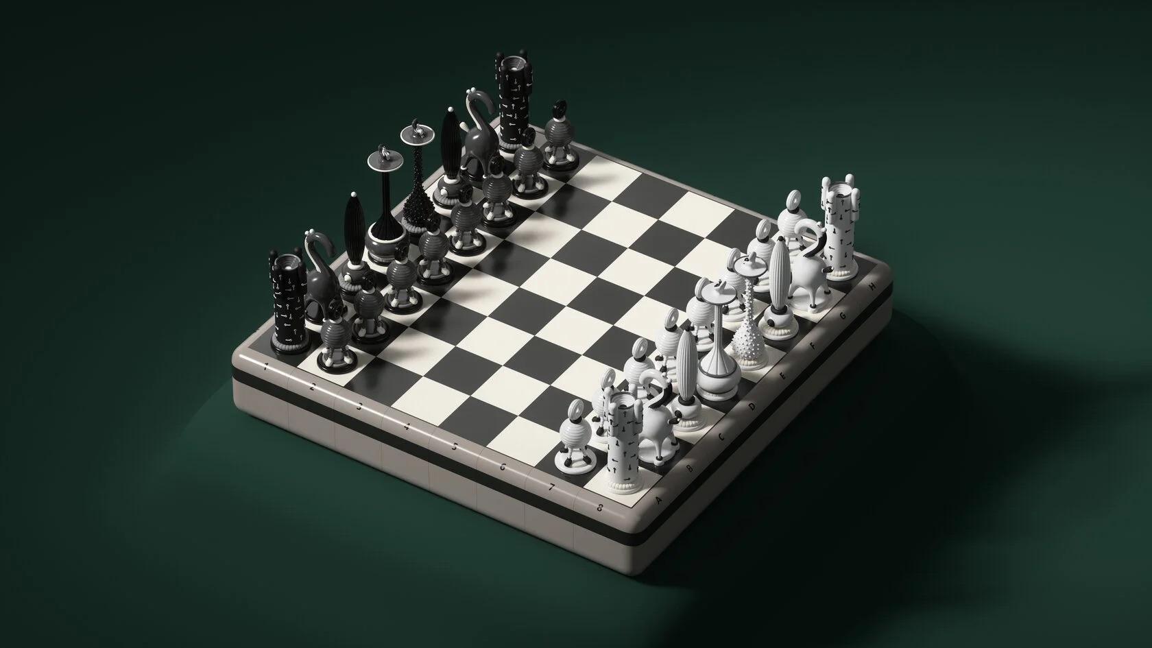 Collectible Limited Edition Chess Set Another Kingdom: Dichotomy by Yoomoota For Sale 4