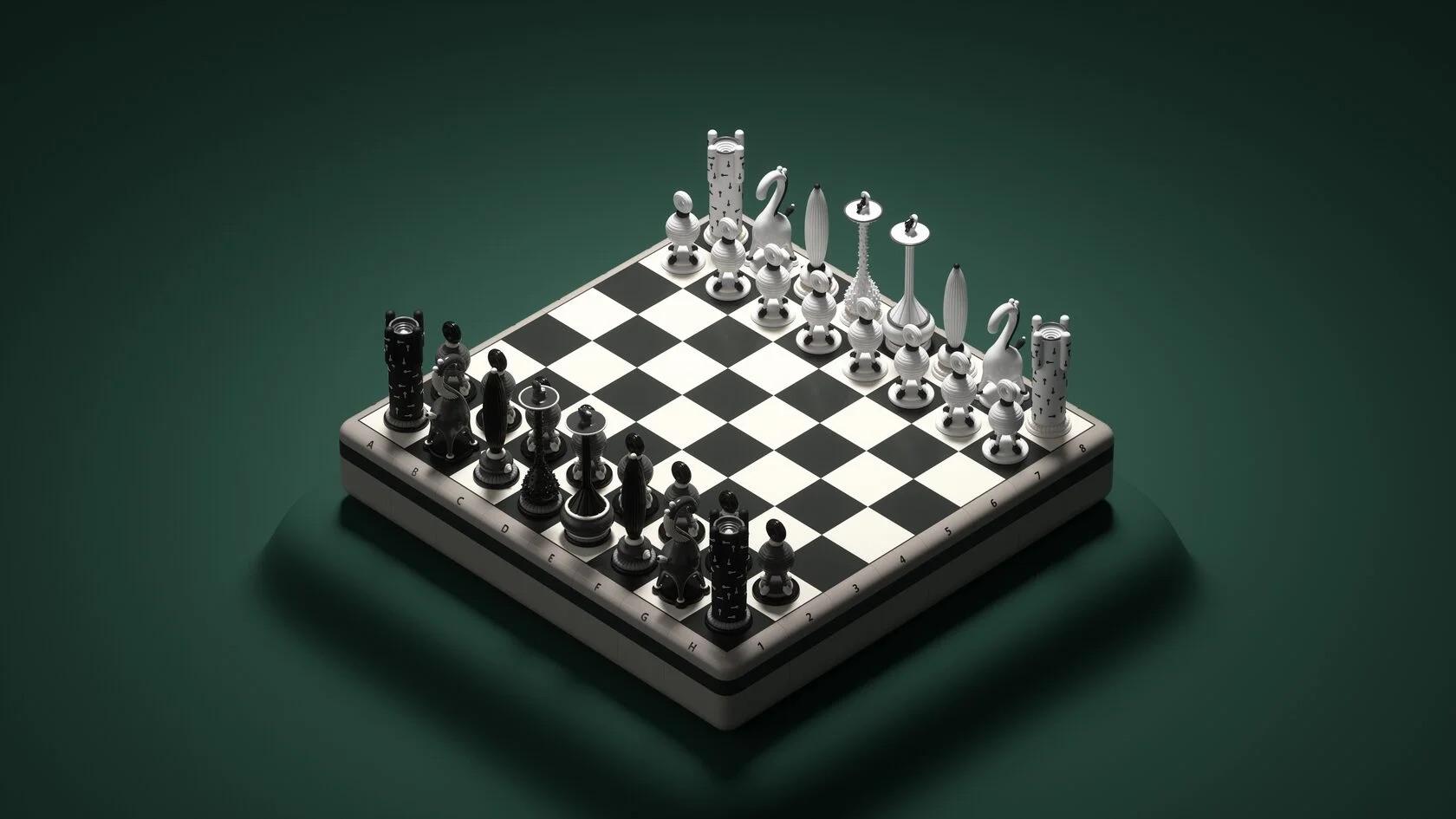Collectible Limited Edition Chess Set Another Kingdom: Dichotomy by Yoomoota For Sale 5