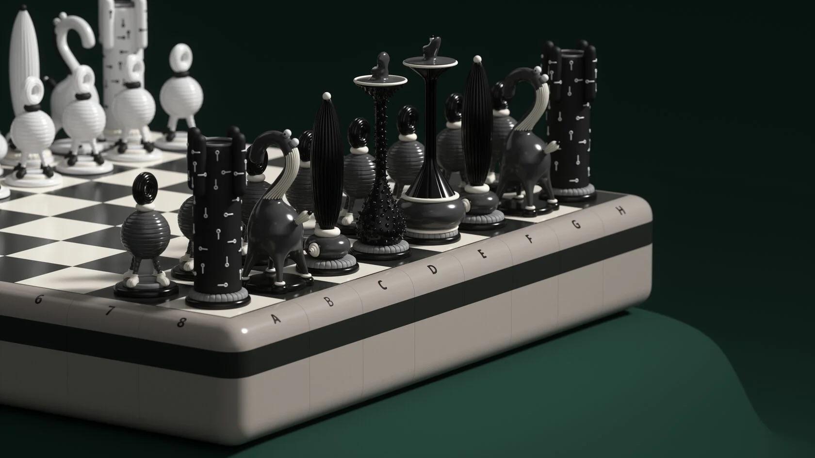 Thai Collectible Limited Edition Chess Set Another Kingdom: Dichotomy by Yoomoota For Sale
