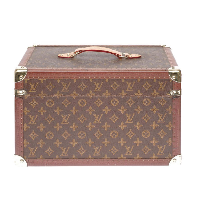 Antique Louis Vuitton Travel Suitcase Vanity Case With Key 