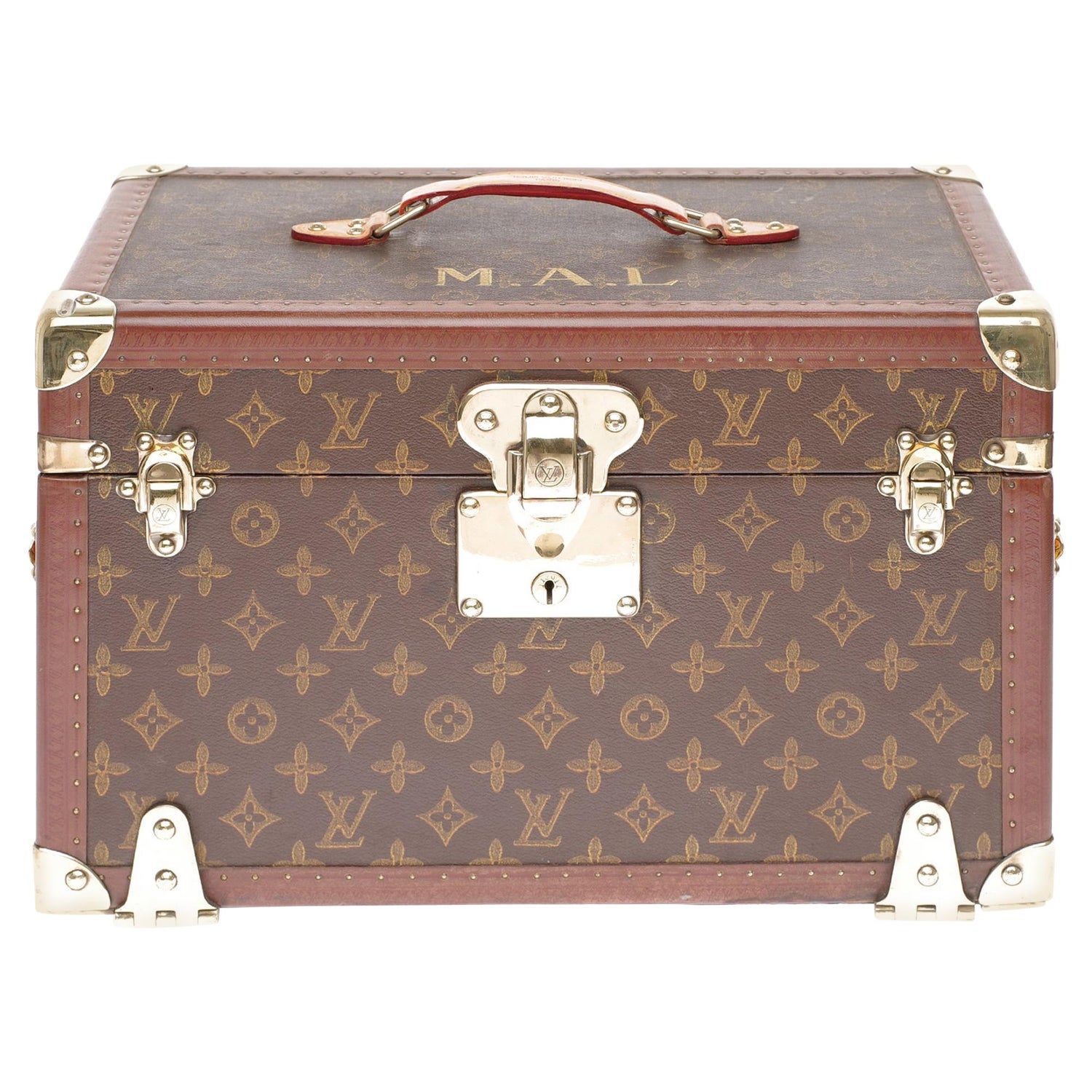 Louis Vuitton trunk - Stencil coated canvas (mark) - Malle2luxe