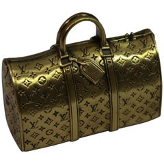 Collectible Louis Vuitton Keepall Brass Paperweight