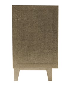 Med da collezione. Credenza floreale in ottone martellato - Credenza artigianale rivestita in metallo
