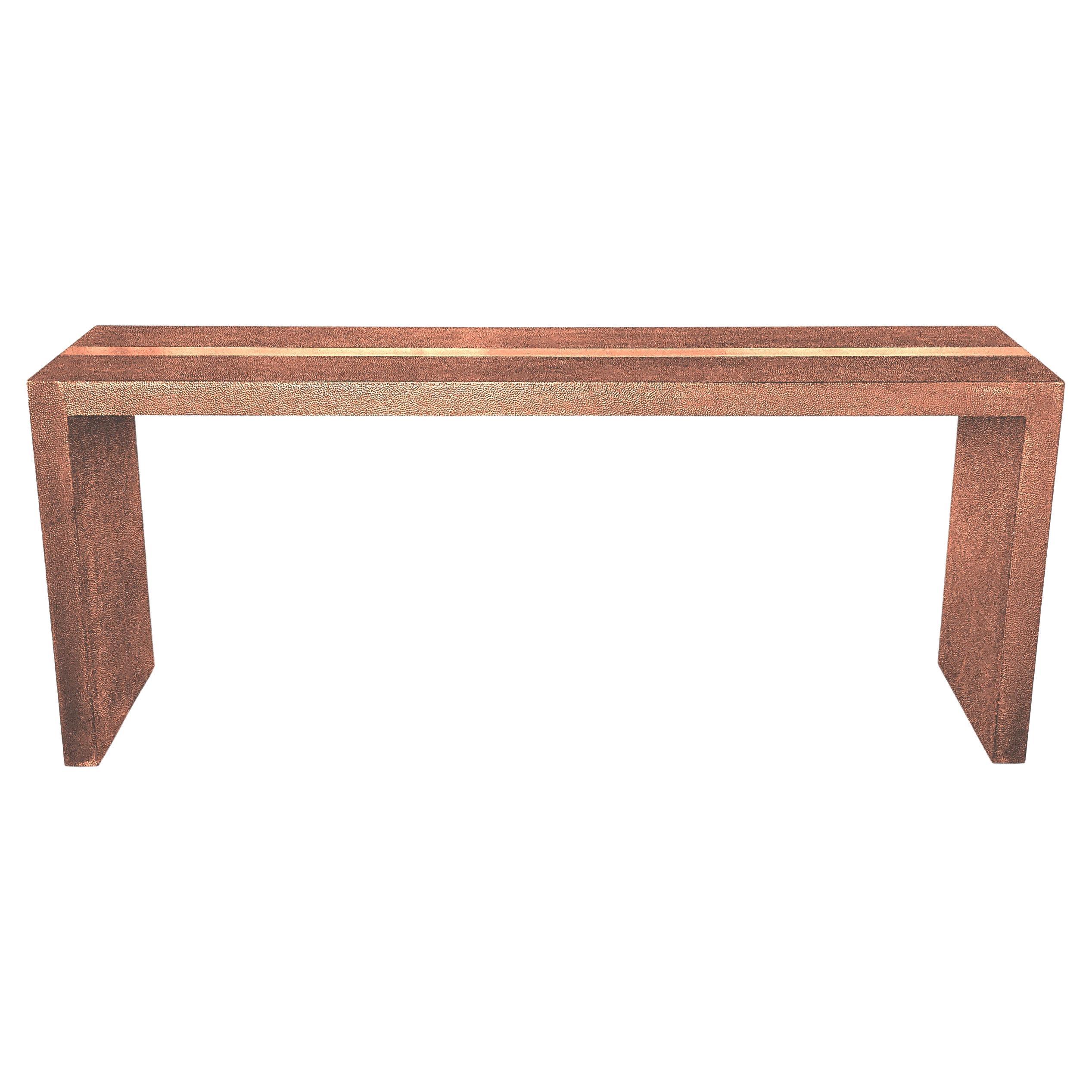 Collectible Med. Hammered Copper Console Table – Parsons Style, Alison Spear