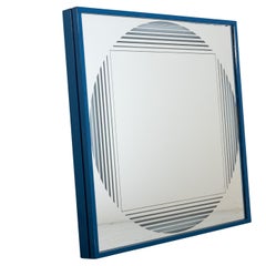 Espejo de colección 'Brama' blanco, Gianni Celada, FontanaArte, años 70 edad espacial