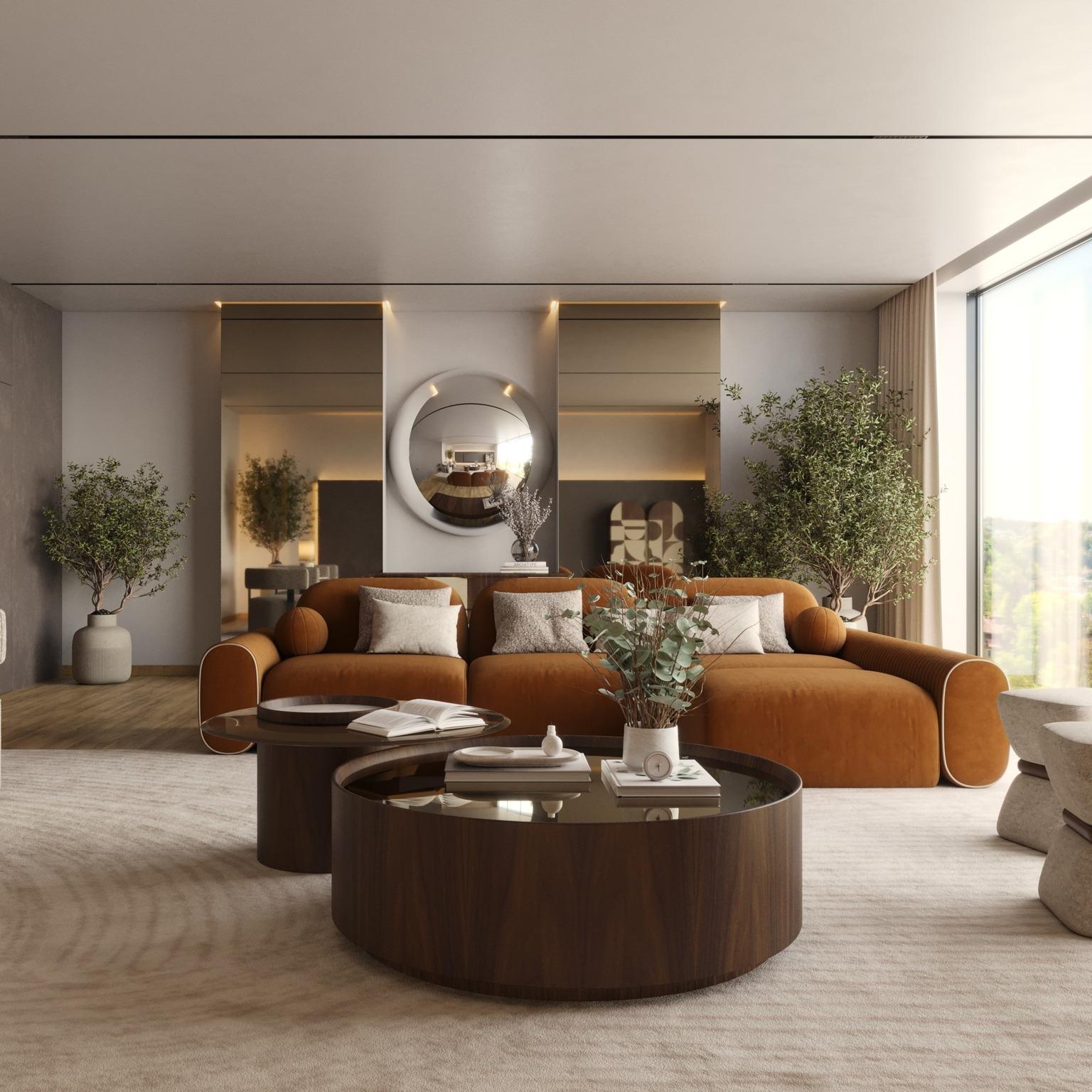 Collectional Modular Sofa aus tiefrotem Samt mit grafischen Paspeln (Portugiesisch) im Angebot