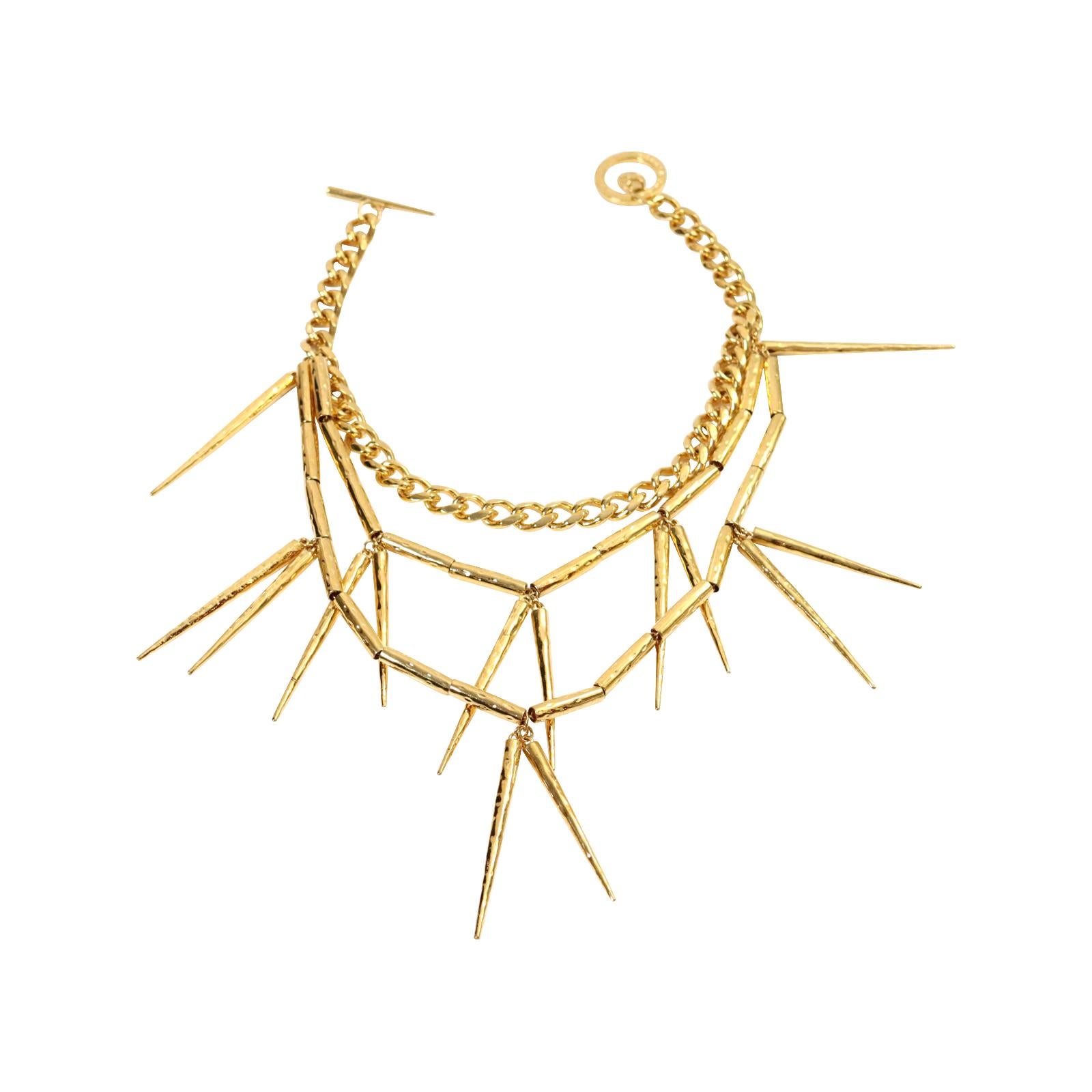 Collana da collezione Monika Chiang con punte d'oro Circa 2011 in vendita 4