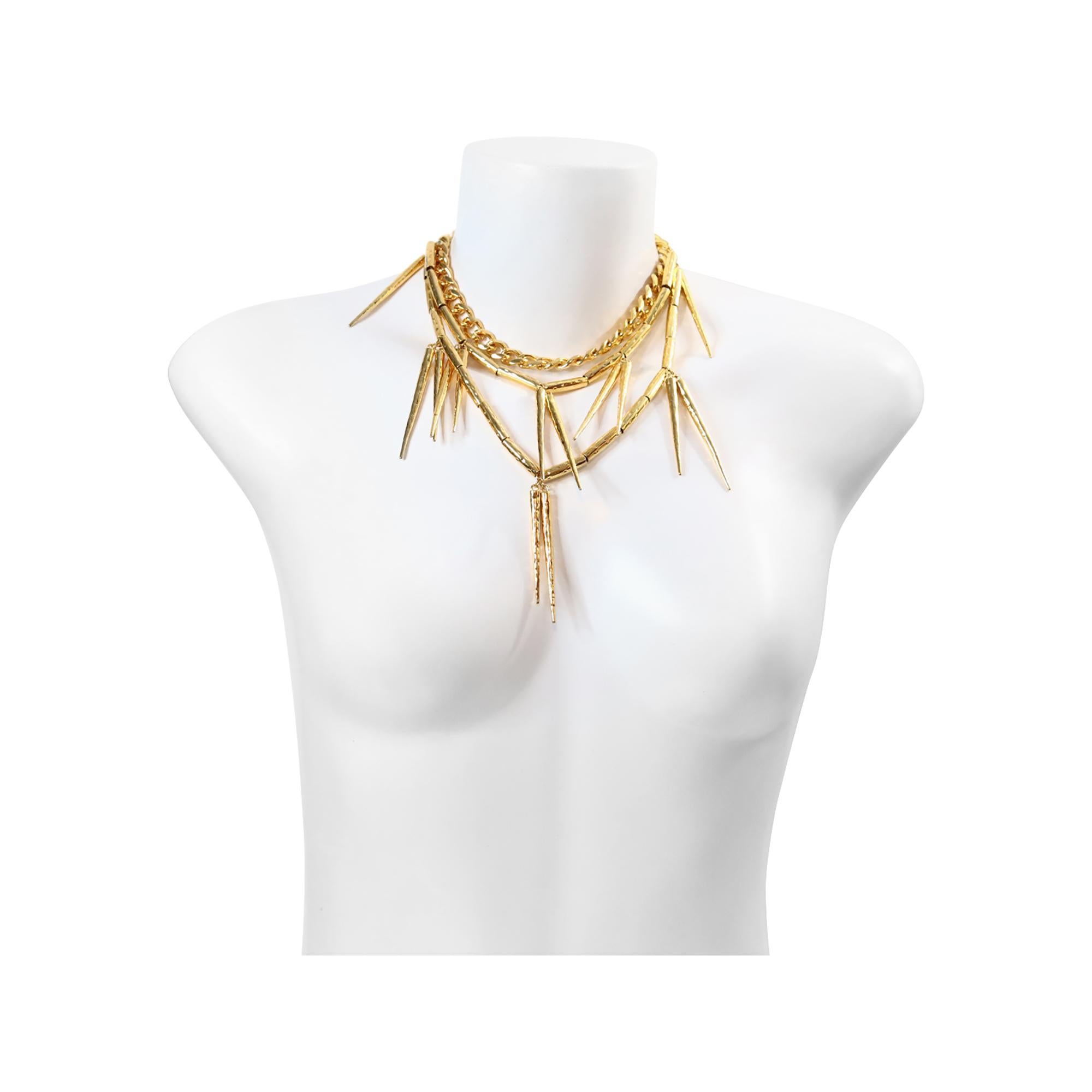 Femenino o masculino Collar de espigas de oro de colección Monika Chiang Circa 2011 en venta