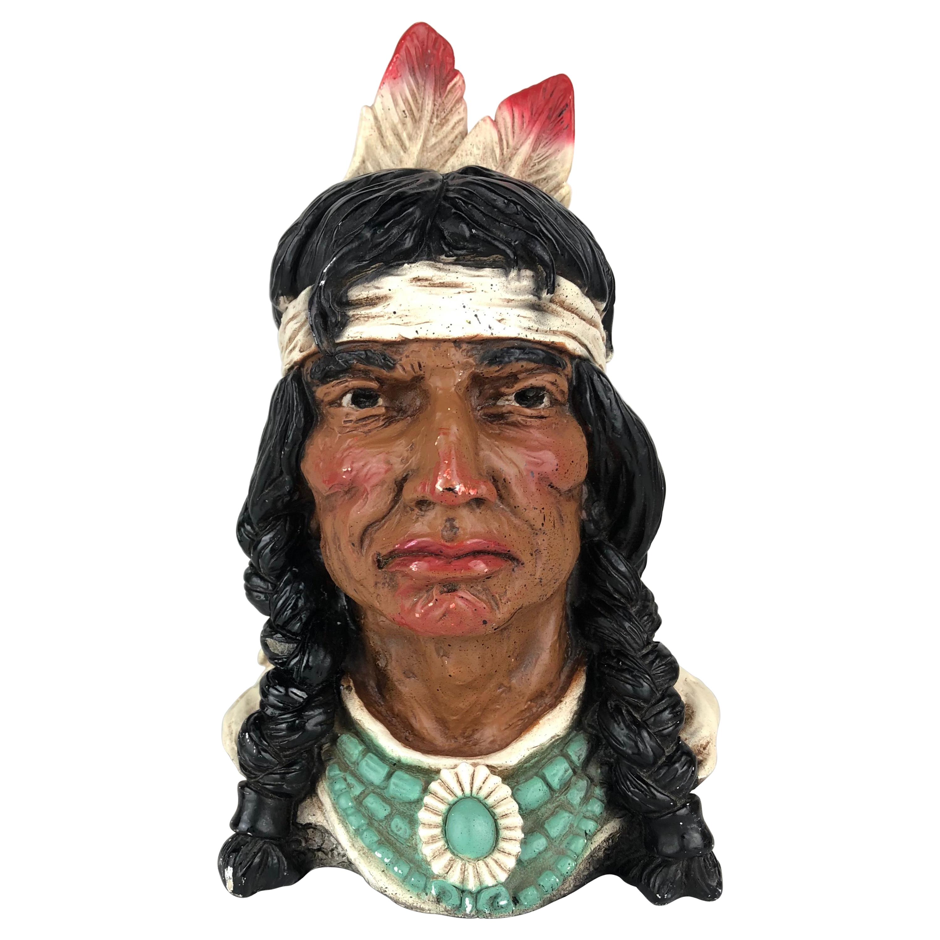 Collectible Native American Indian Chief Statue