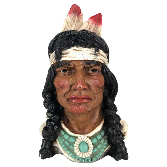 Collectible Native American Indian Chief Statue At 1stdibs Native