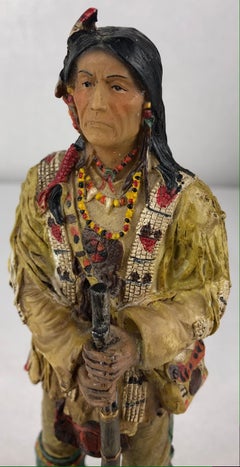 Collectible Native American Indian Hunter with Gun